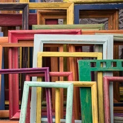 Dozen of multicoloured frames